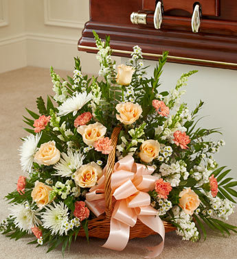 Thoughts and Prayers Fireside Basket - Peach