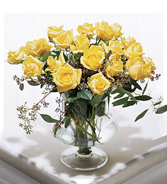 The Premium Long Stemmed Rose Bouquet - Yellow